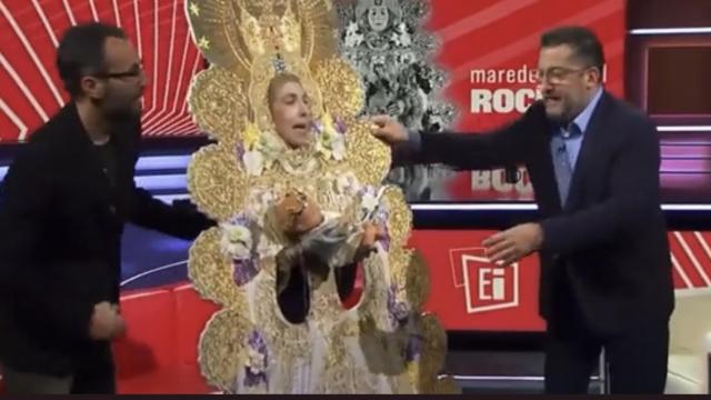 Imagen del programa de TV3 en el que se realiza una parodia sobre la Virgen del Rocío