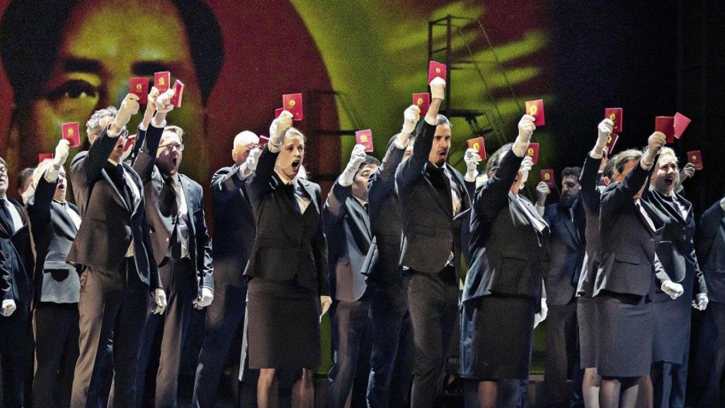 Un impactante momento de 'Nixon en China'. Foto: Camilla Winther