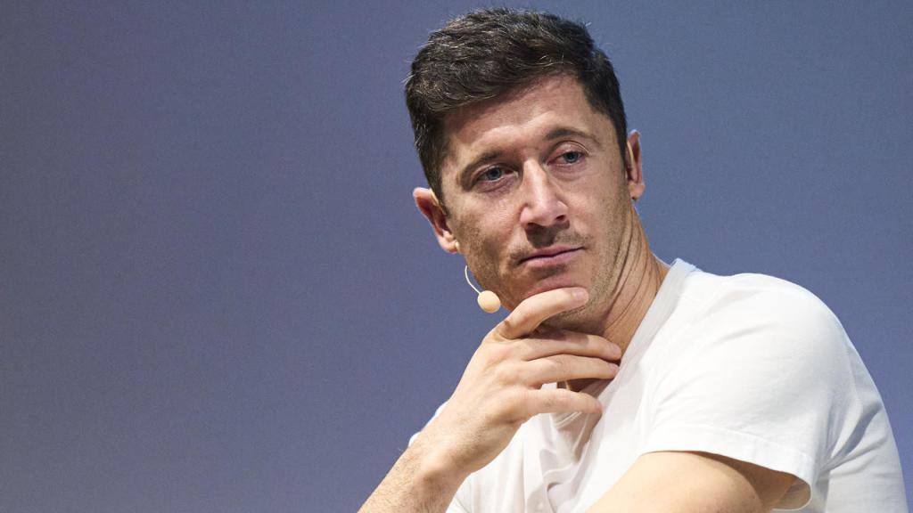 Robert Lewandowski, durante la presentación de la decimoctava edición del libro Relatos Solidarios del Deporte