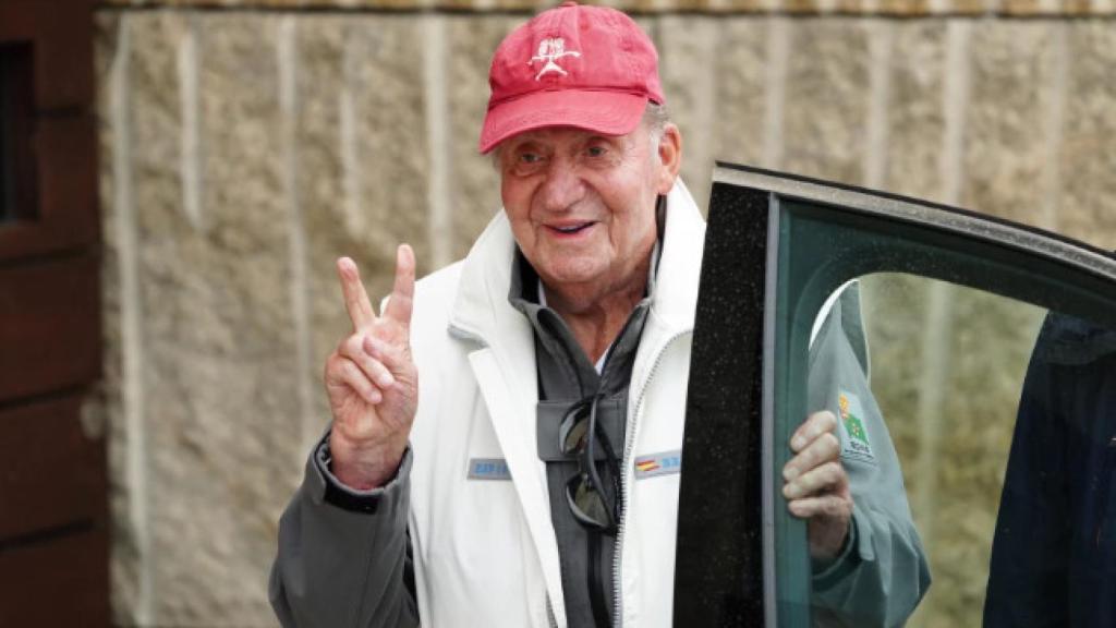 Juan Carlos I durante su visita a Sanxenxo el año pasado.