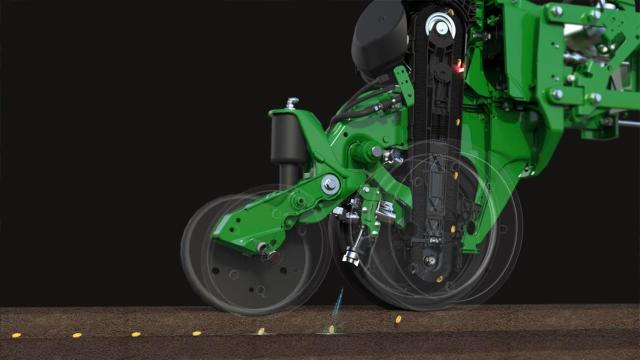 El robot puede colocar con precisión las semillas.