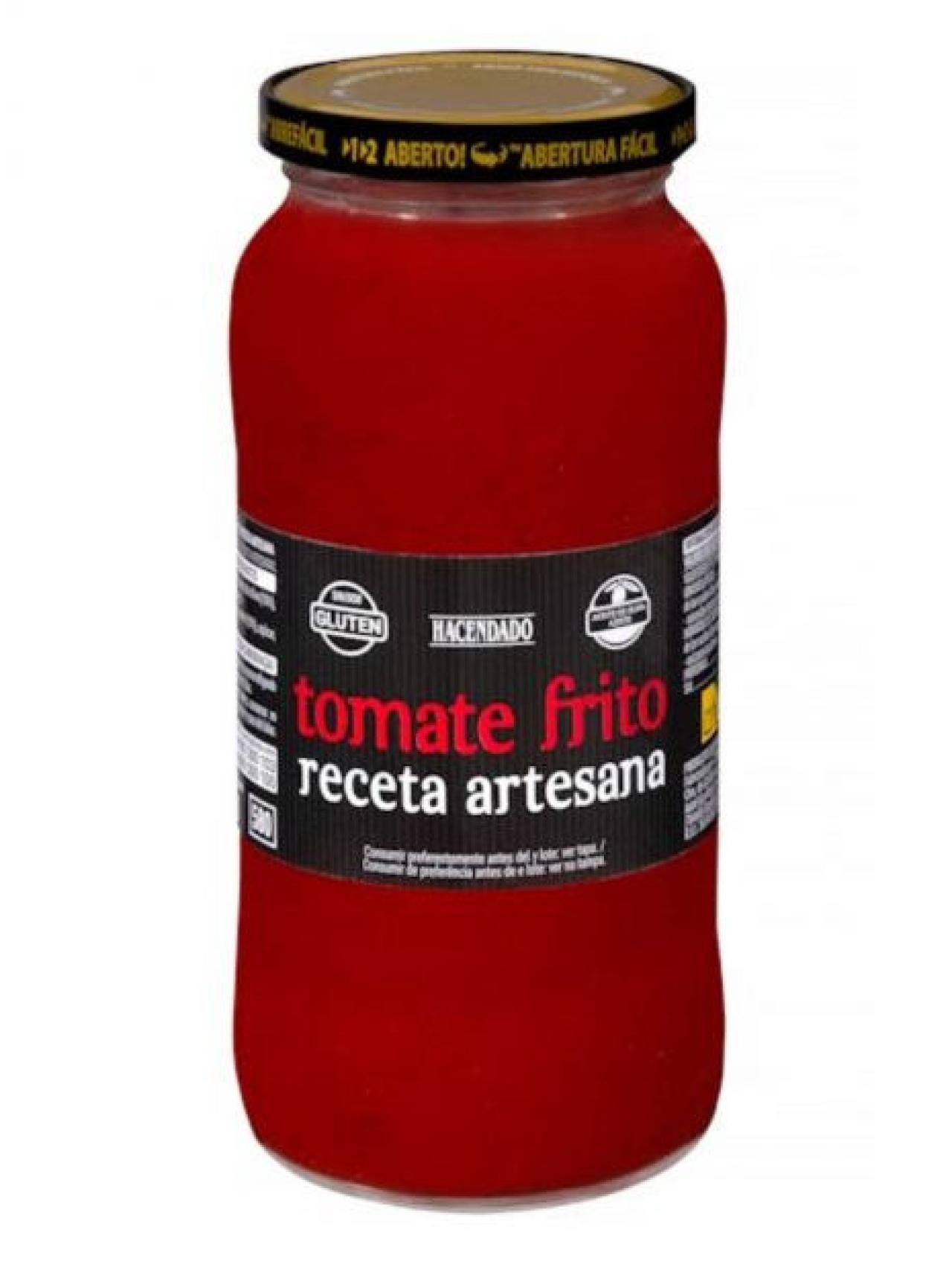 Bote de tomate frito receta artesana de la marca Hacendado