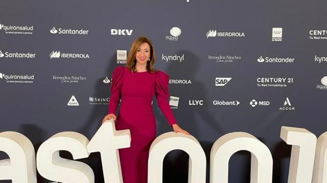 Marta Moya en el photocall de Las Top 100