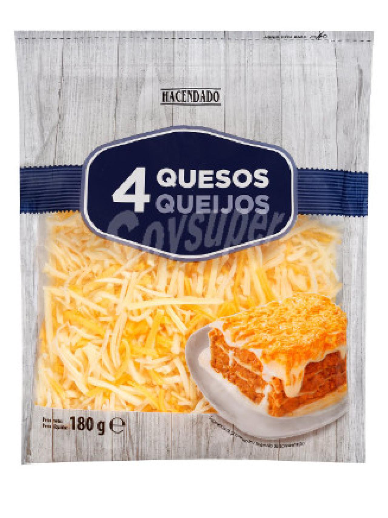 Mezcla cuatro quesos.