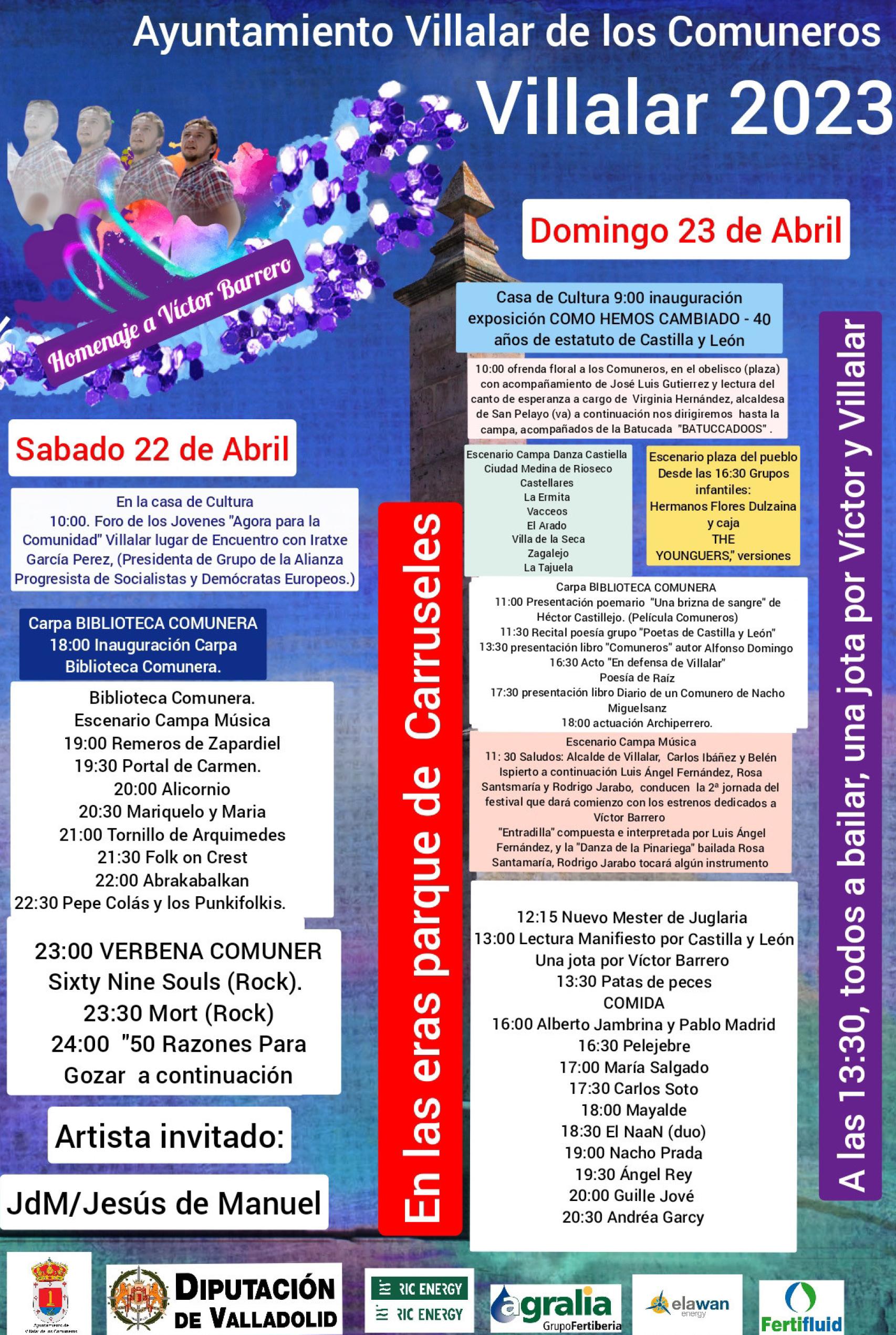 Programa de actividades por Villalar