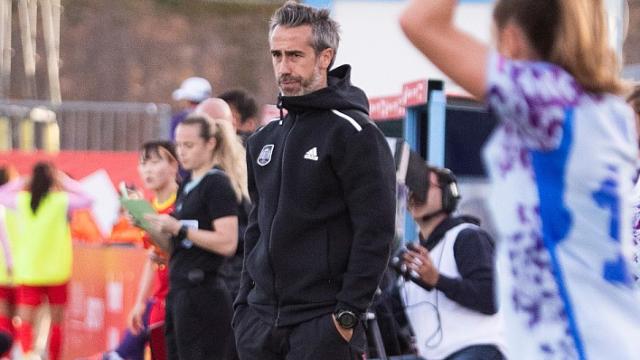 Jorge Vilda, en un partido de la selección española de fútbol femenino