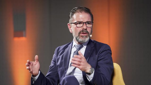 Ángel Mato, alcalde de Ferrol, durante su intervención en el cierre de la primera jornada del II Foro Económico Español en Galicia 'La Galicia que viene'.