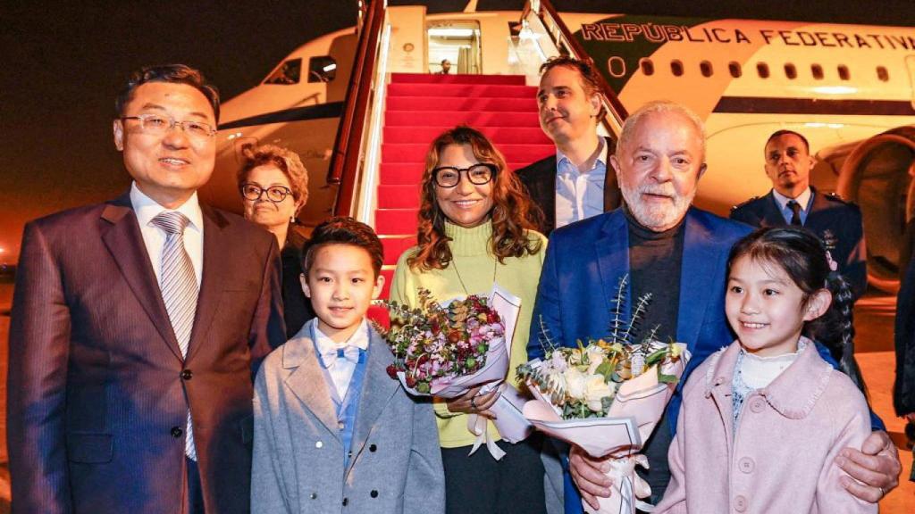 Lula Da Silva, presidente de Brasil, en su llegada a China.