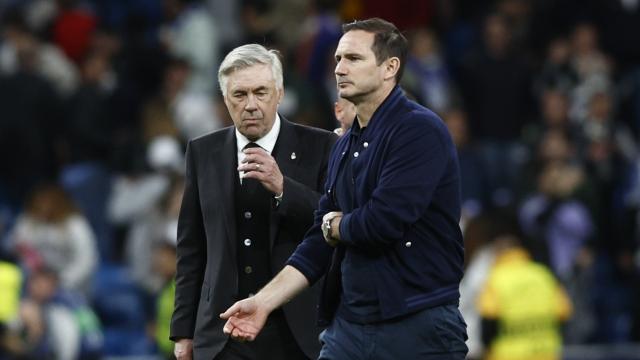 Frank Lampard y Carlo Ancelotti