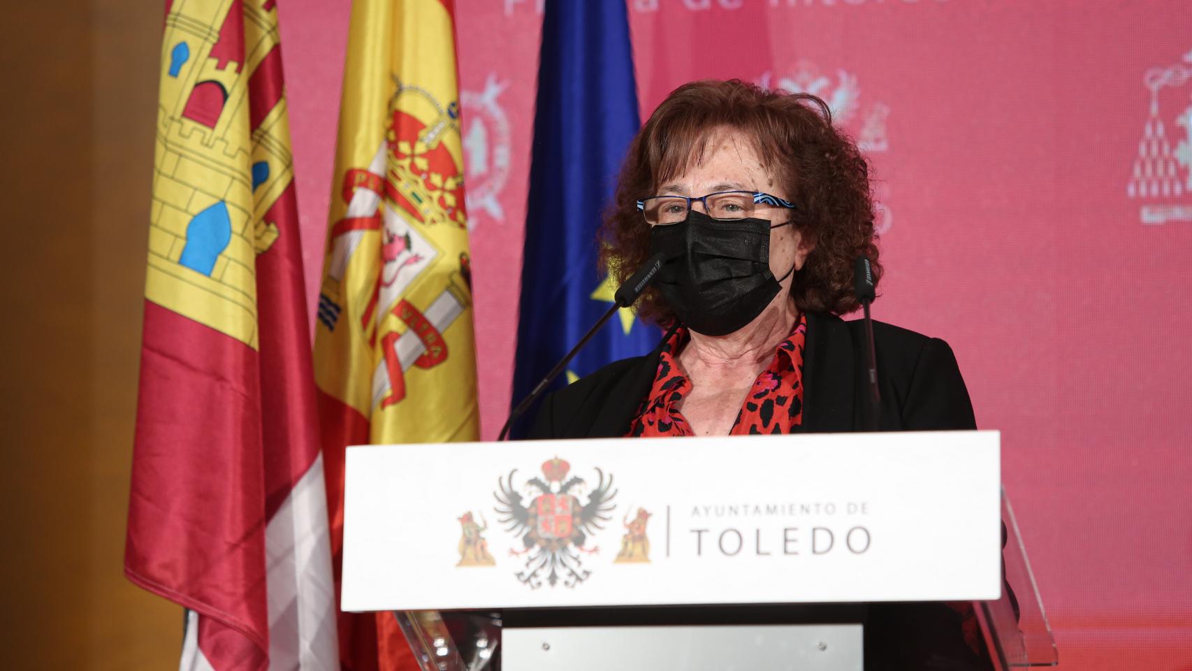 Ana Pérez Álvarez en la presentación del cartel de la Semana Santa de Toledo 2022. Foto: Óscar Huertas.