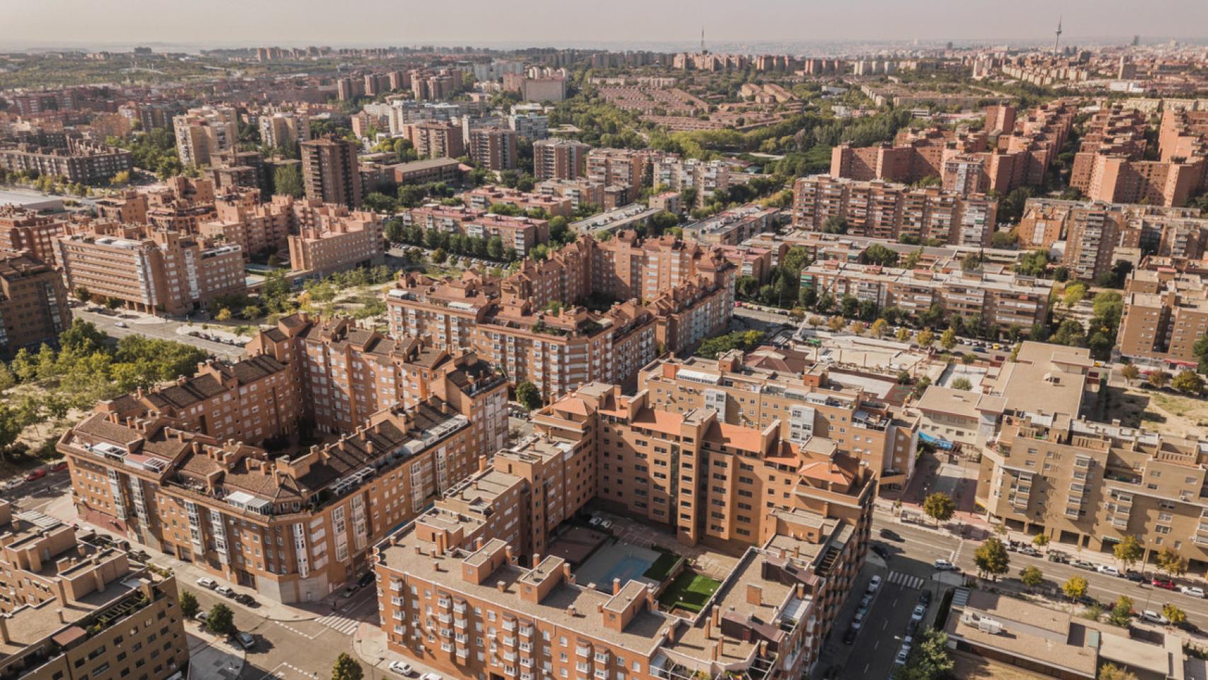 Barrio residencial en Madrid.