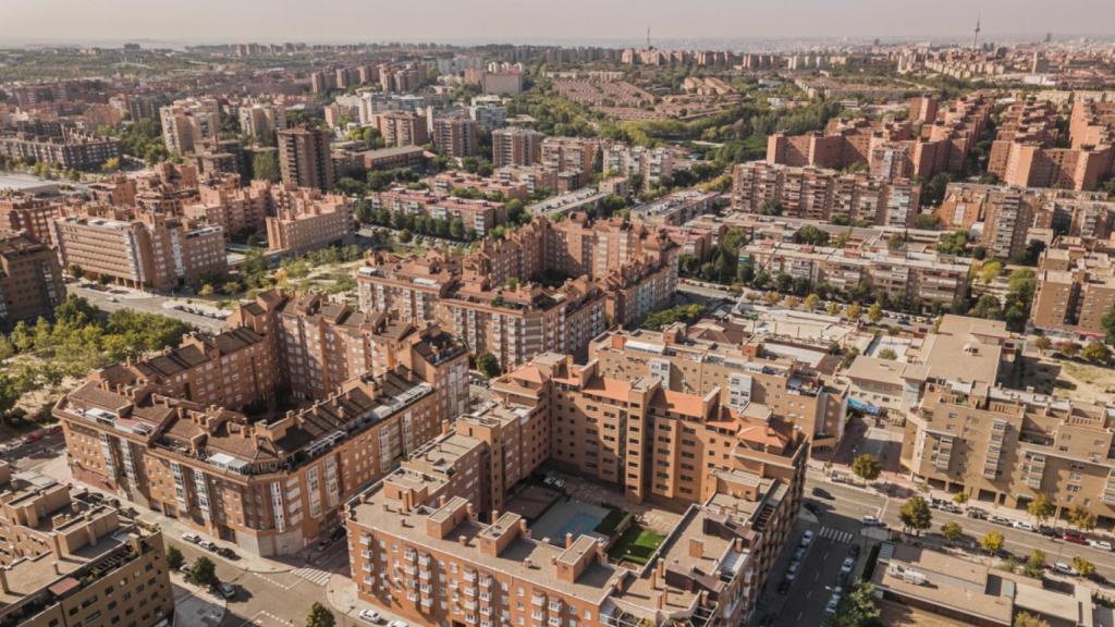 Barrio residencial en Madrid.