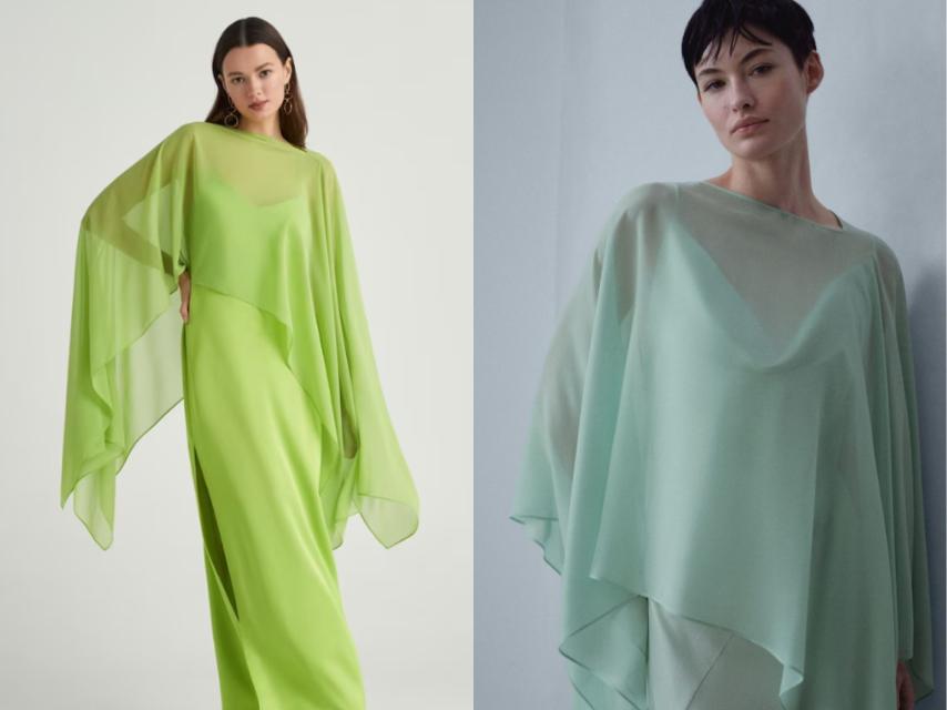 Vestido capa Mango y El Corte Inglés