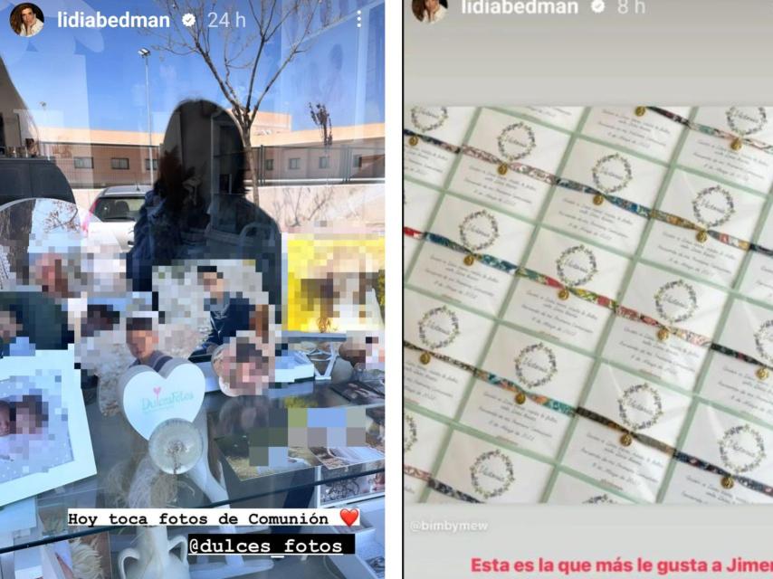 Lidia ha ido dando pinceladas del gran día en Instagram.