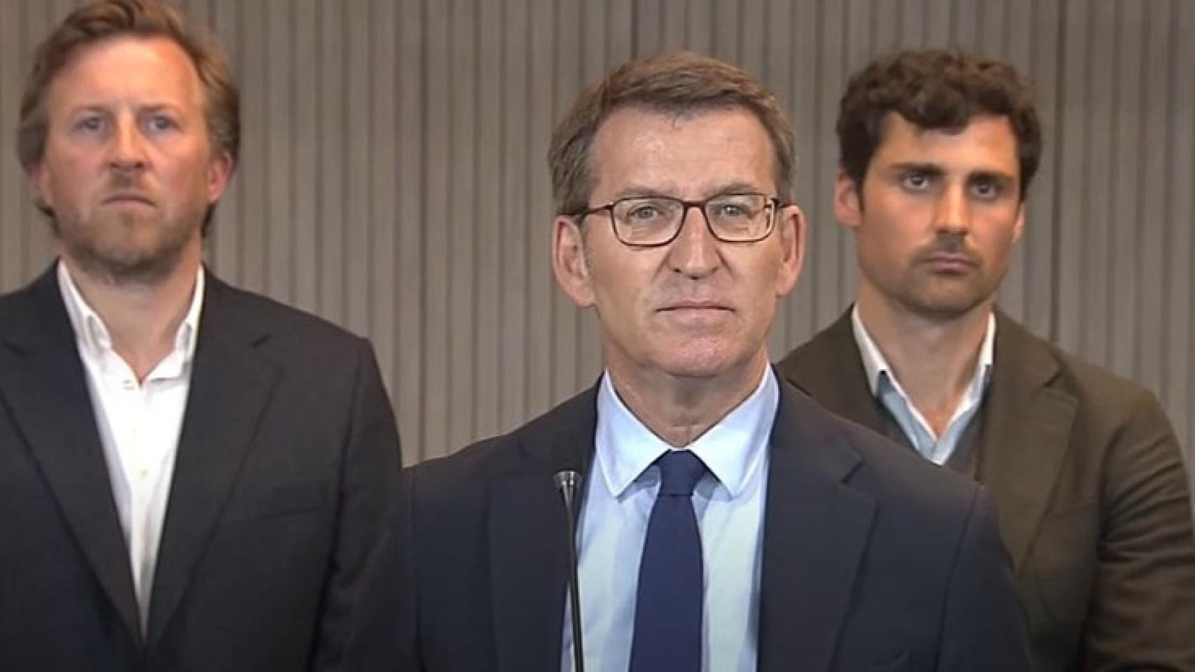 Alberto Núñez Feijóo, líder del PP, este viernes en el País Vasco.