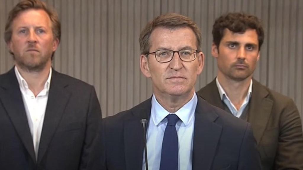 Alberto Núñez Feijóo, líder del PP, este viernes en el País Vasco.