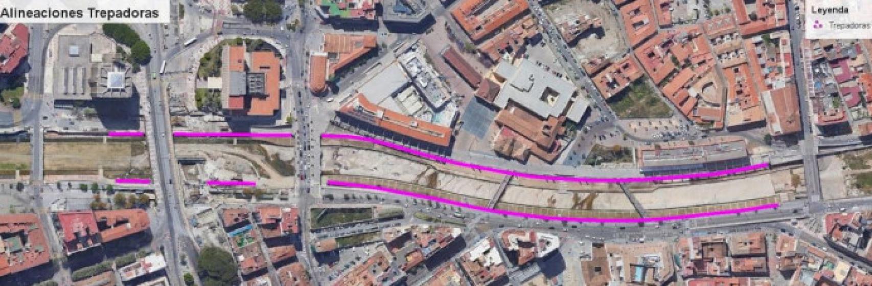 Tramo del río donde se colocarán plantas trepadoras.