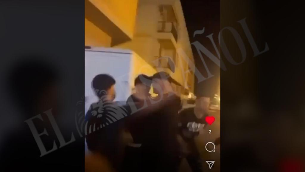 Uno de los fotogramas de la paliza que se compartió en Instagram.