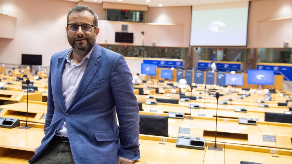 El eurodiputado Ibán García, en el Parlamento Europeo.