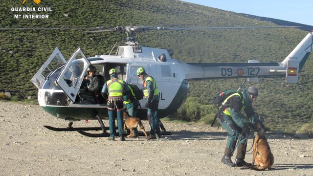 Operativo de búsqueda del montañero desaparecido en la Sierra de Béjar