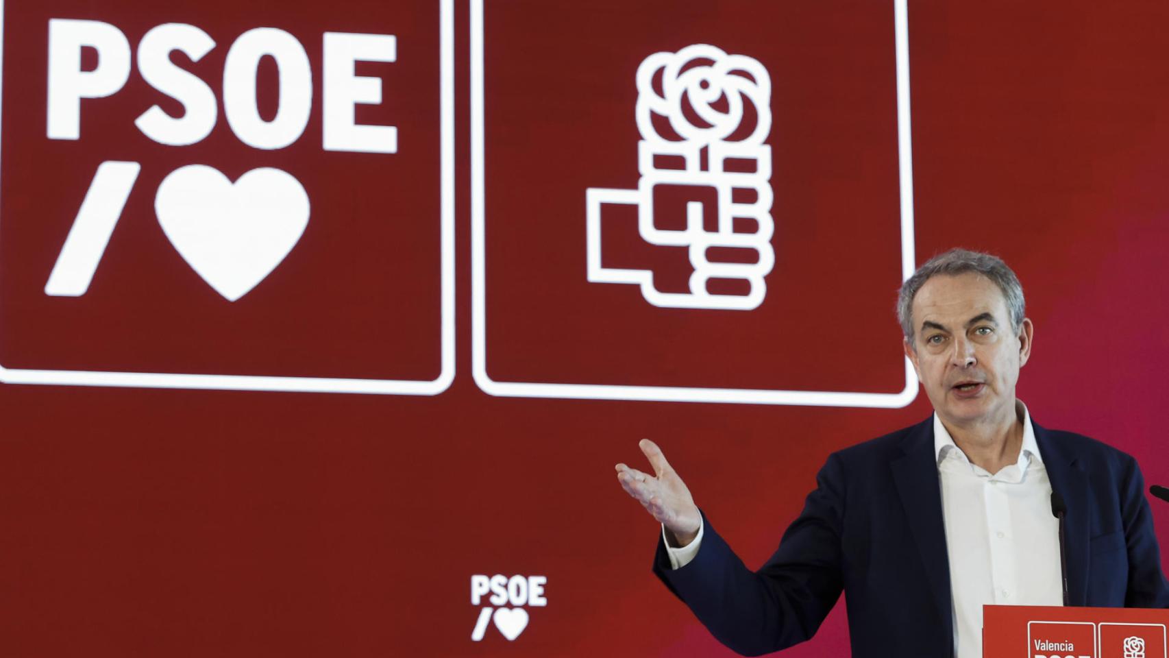 José Luis Rodríguez Zapatero, durante su intervención en Valencia.