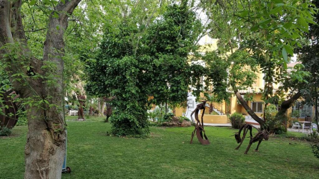 El jardín de la casa de Manuel Azaña en Valencia.