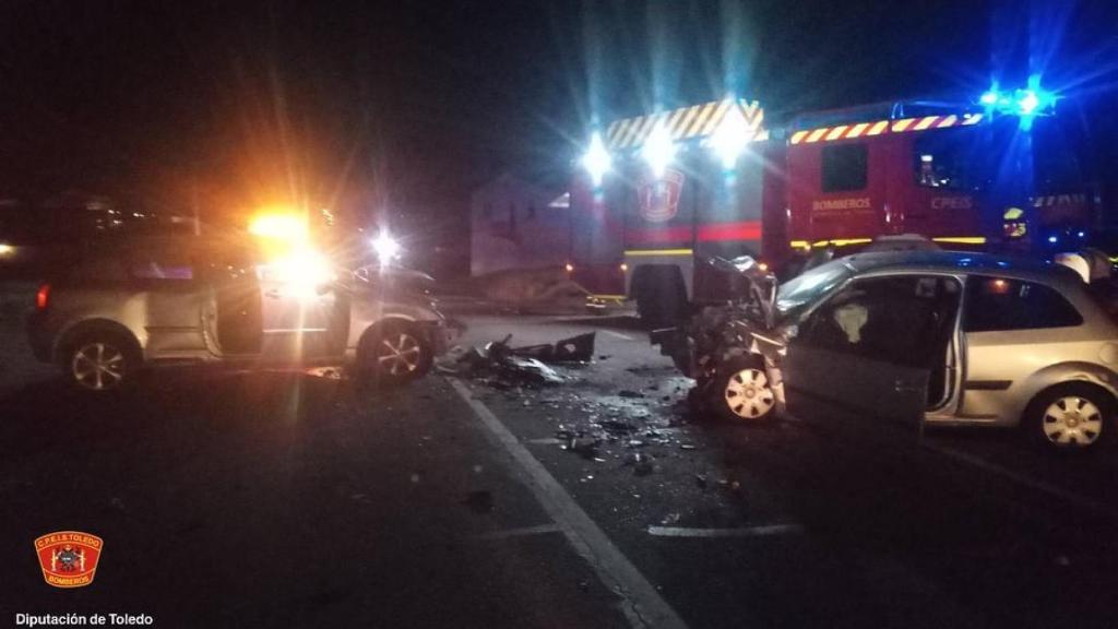 Accidente en Recas (Toledo). Foto: Consorcio Provincial de Extinción de Incendios y Salvamentos de Toledo.