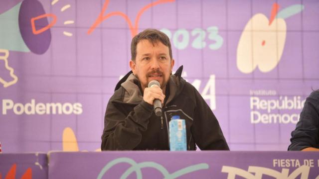 El ex secretario general de Podemos, Pablo Iglesias, este sábado durante la Fiesta de Primavera de Podemos.