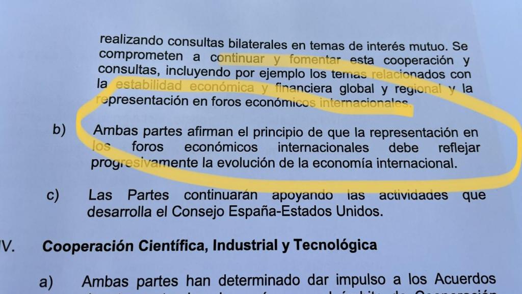 Declaración Conjunta EEUU-España 11 enero 2001.