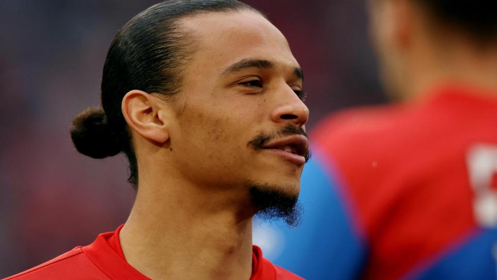 Leroy Sané, con el labio hinchado tras ser golpeado por Mané