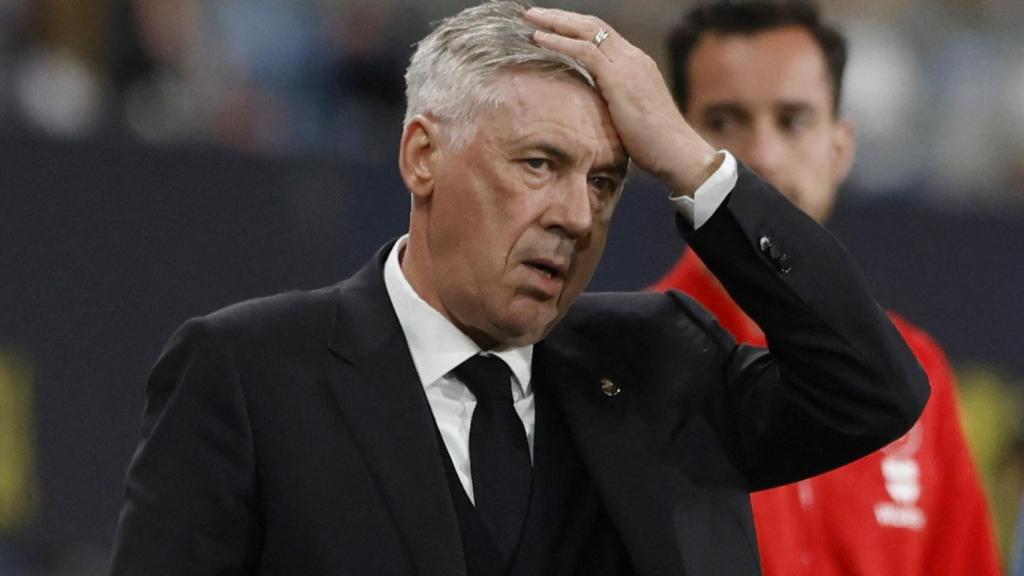 Carlo Ancelotti, durante el partido frente al Cádiz.