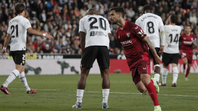 Gol del Sevilla contra el Valencia
