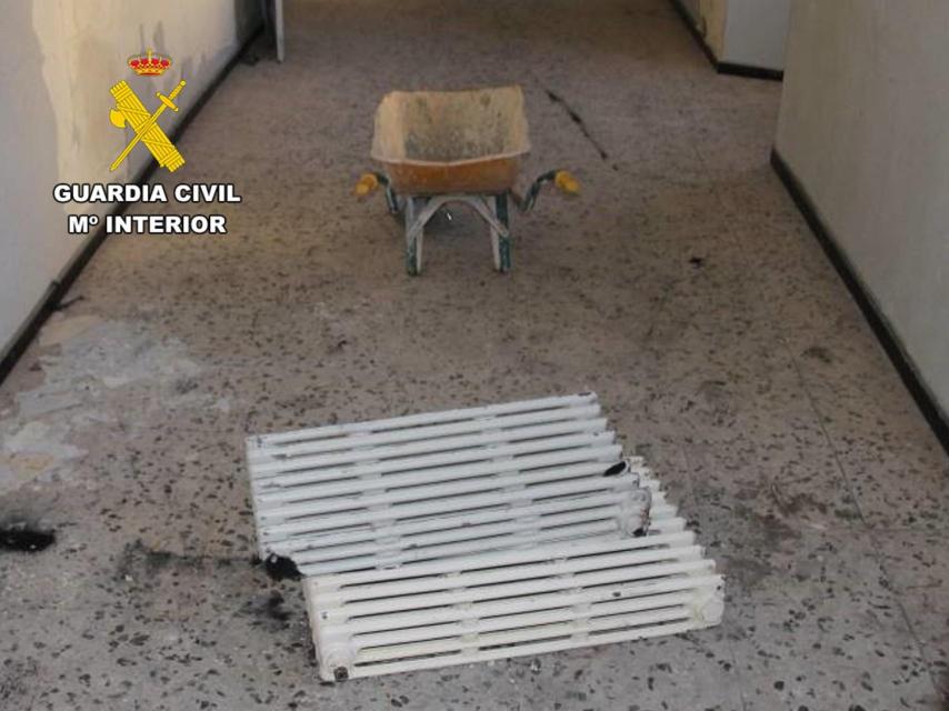 Imagen del interior del antiguo monasterio de la provincia de Burgos donde entraron a robar.