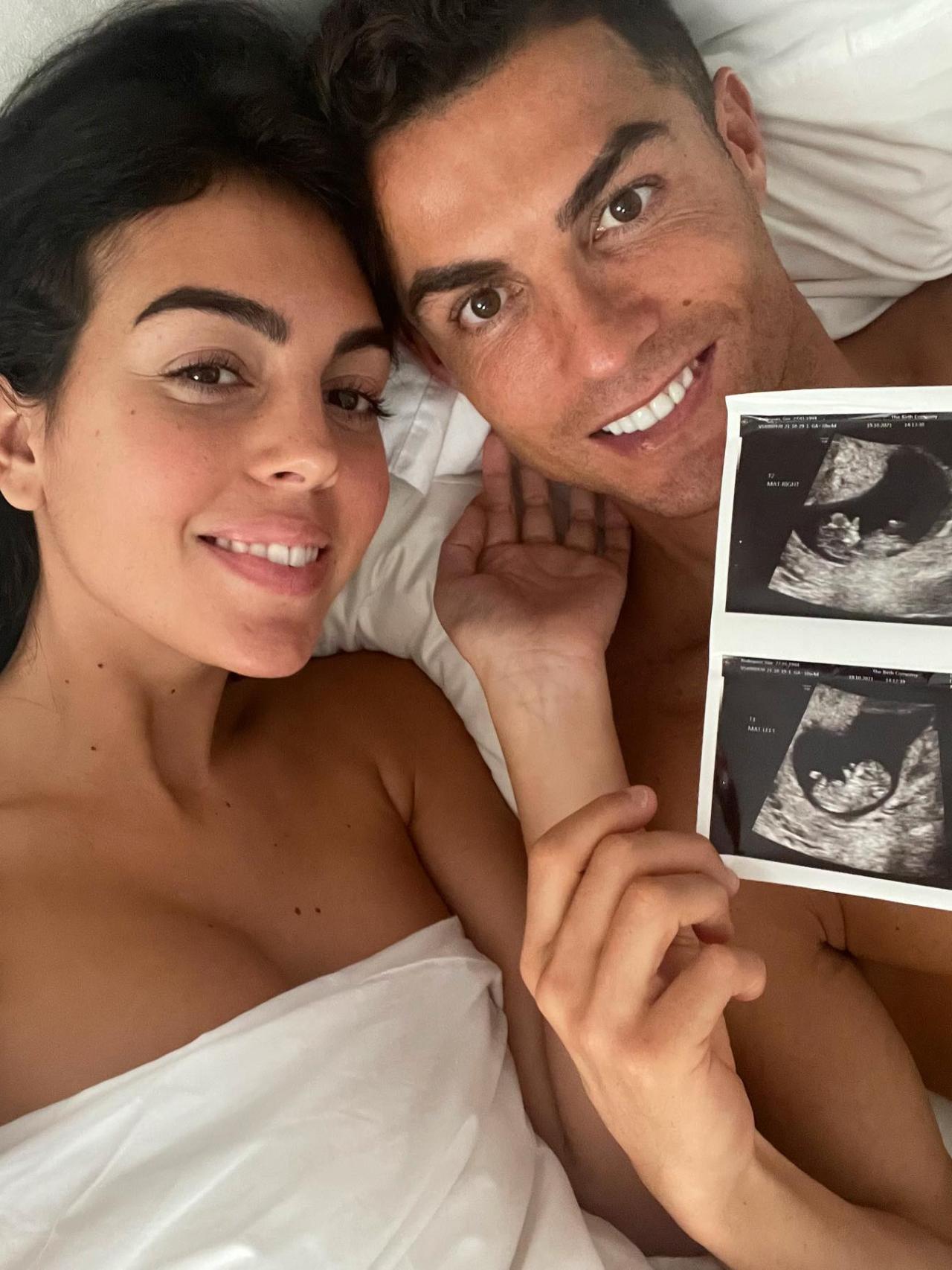Georgina Rodríguez y Cristiano Ronaldo con el eco de sus mellizos.