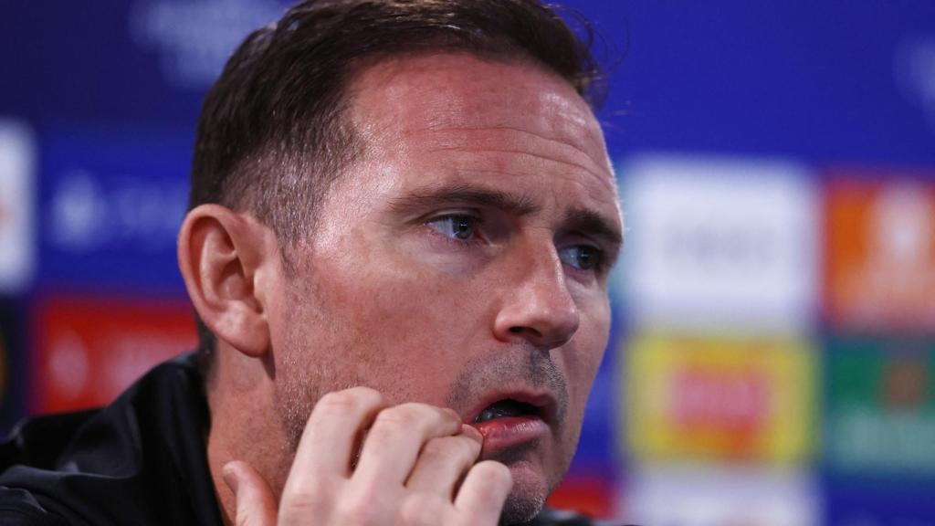 Frank Lampard, en rueda de prensa de la Champions League con el Chelsea