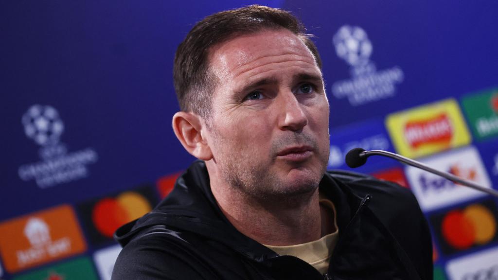 Frank Lampard, en rueda de prensa de la Champions League con el Chelsea