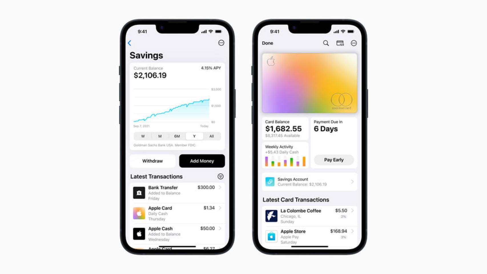 Imagen de la cuenta Savings de Apple.