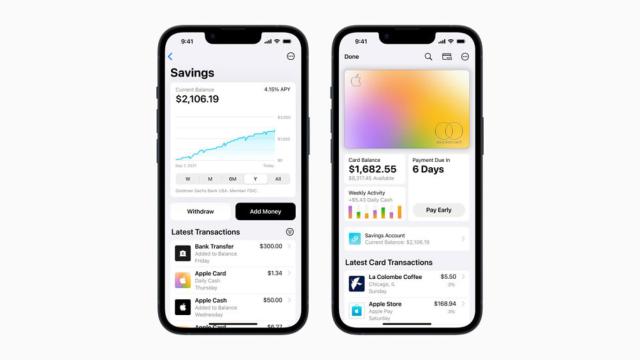 Imagen de la cuenta Savings de Apple.