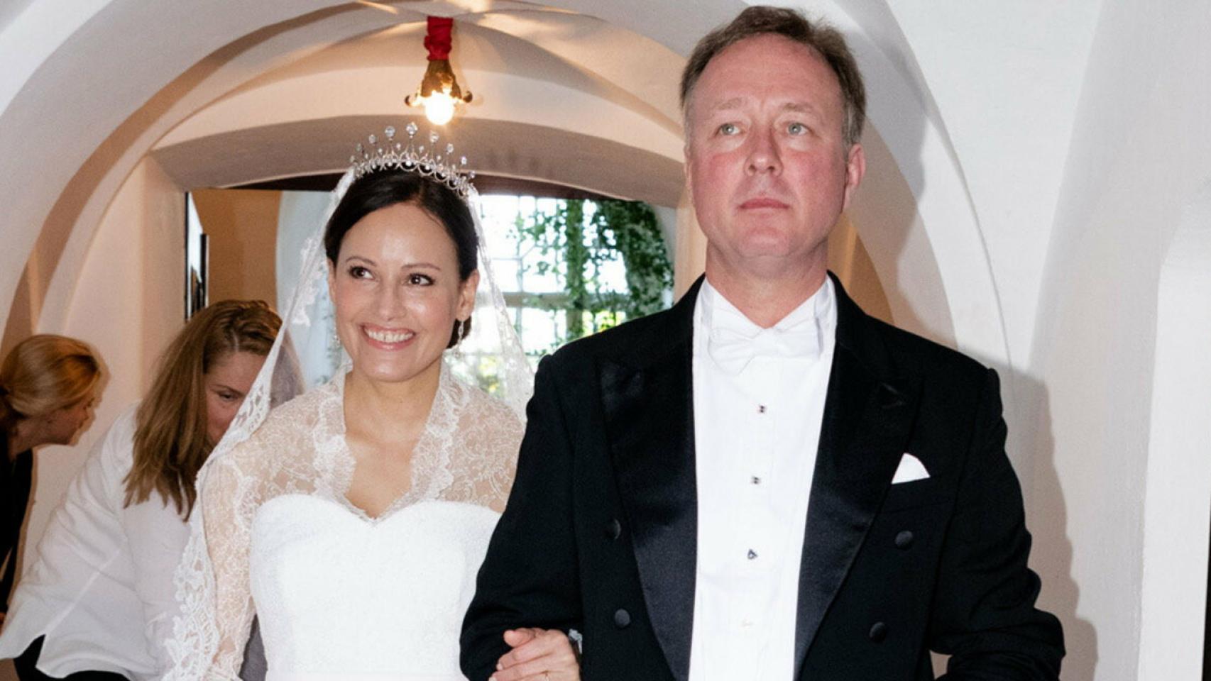 La pareja, el día de su boda en 2022.