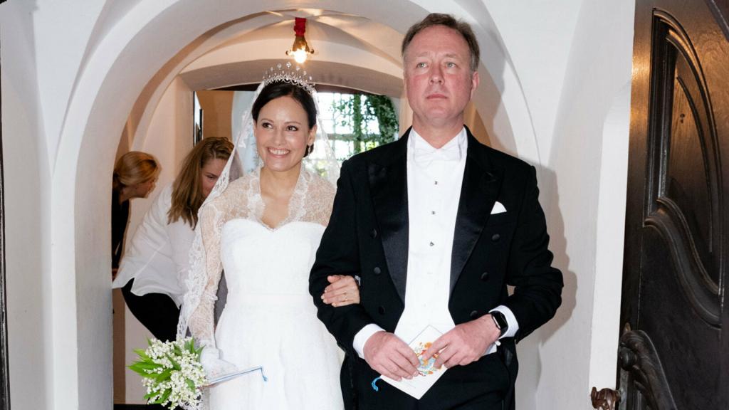 La pareja, el día de su boda en 2022.