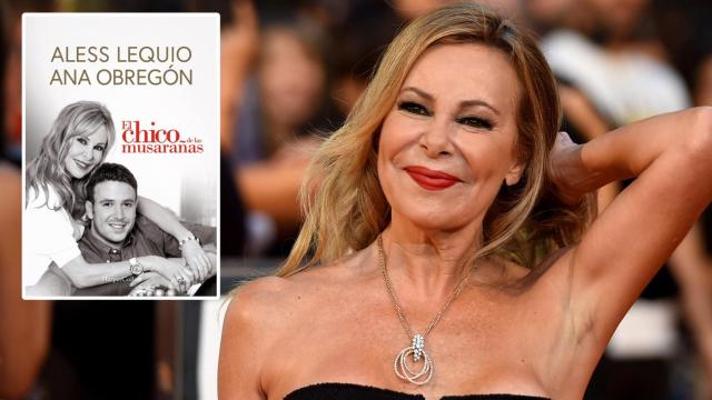 Ana Obregón en una imagen de archivo y la portada de 'El chico de las musarañas'.