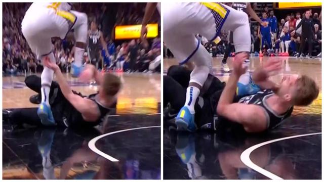 El pisotón de Draymond Green a Domantas Sabonis