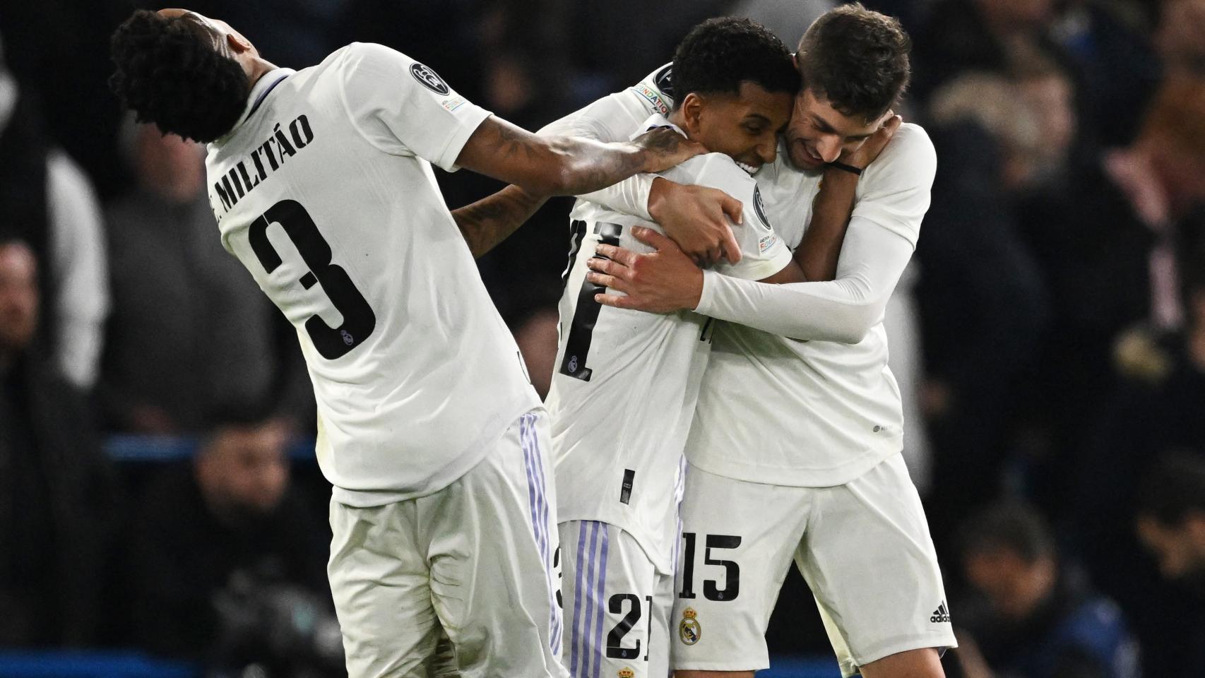 Rodrygo Goes, agradeciendo el regalo del gol a Fede Valverde