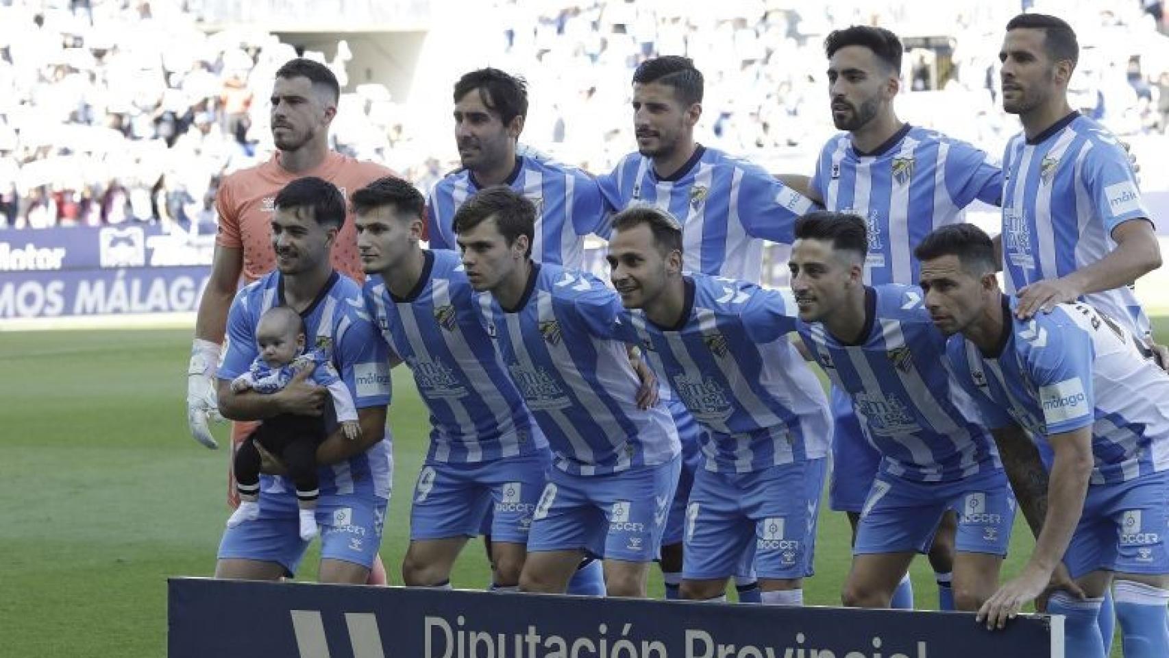 El once del Málaga CF contra el Cartagena.