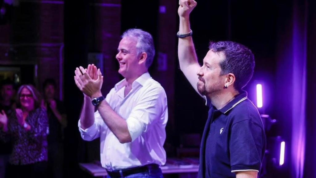 Pablo Iglesias en la presentación del libro de Illueca.
