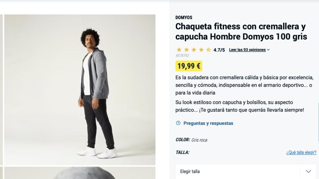 Chaqueta fitness.