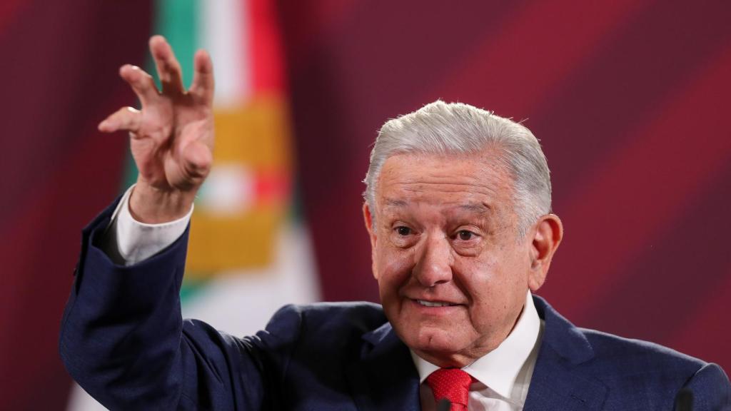 El presidente de México, Andrés Manuel López Obrador, en la rueda de prensa diaria de este miércoles.