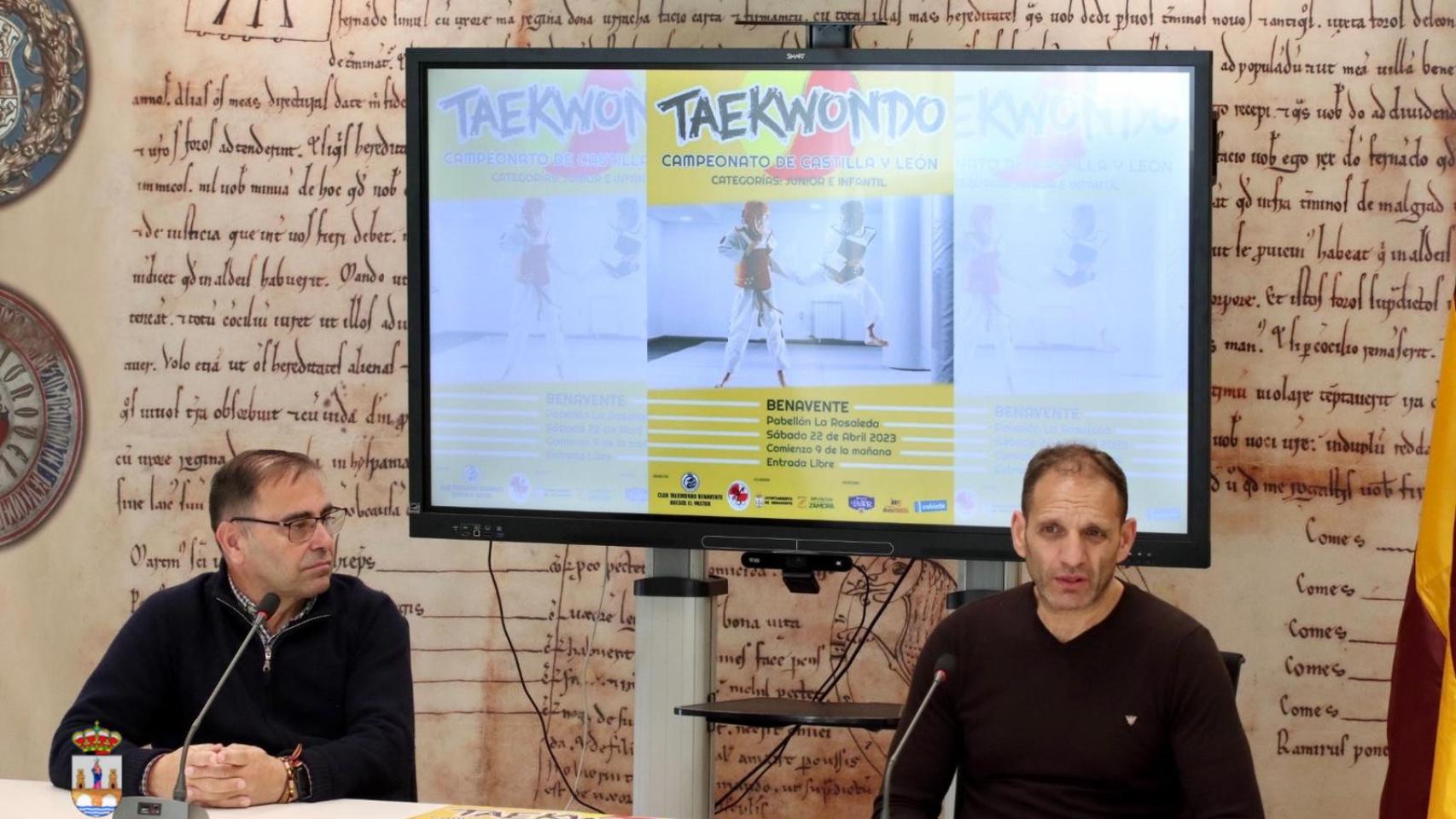 Presentación del Campeonato de Castilla y León de Taekwondo en Benavente