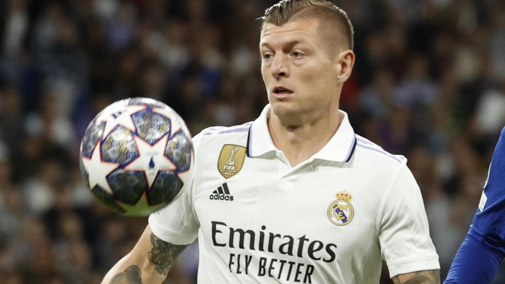 Toni Kroos, durante el Chelsea - Real Madrid de la Champions League