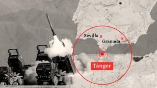 Rango de impacto del HIMARS desde Tánger.